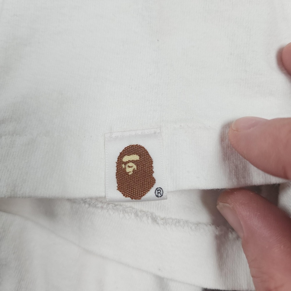 A Bathing Ape Shirt Mens L White Nanoblock Graphic Streetwear Bape Made In Japan - Picture 5 of 16